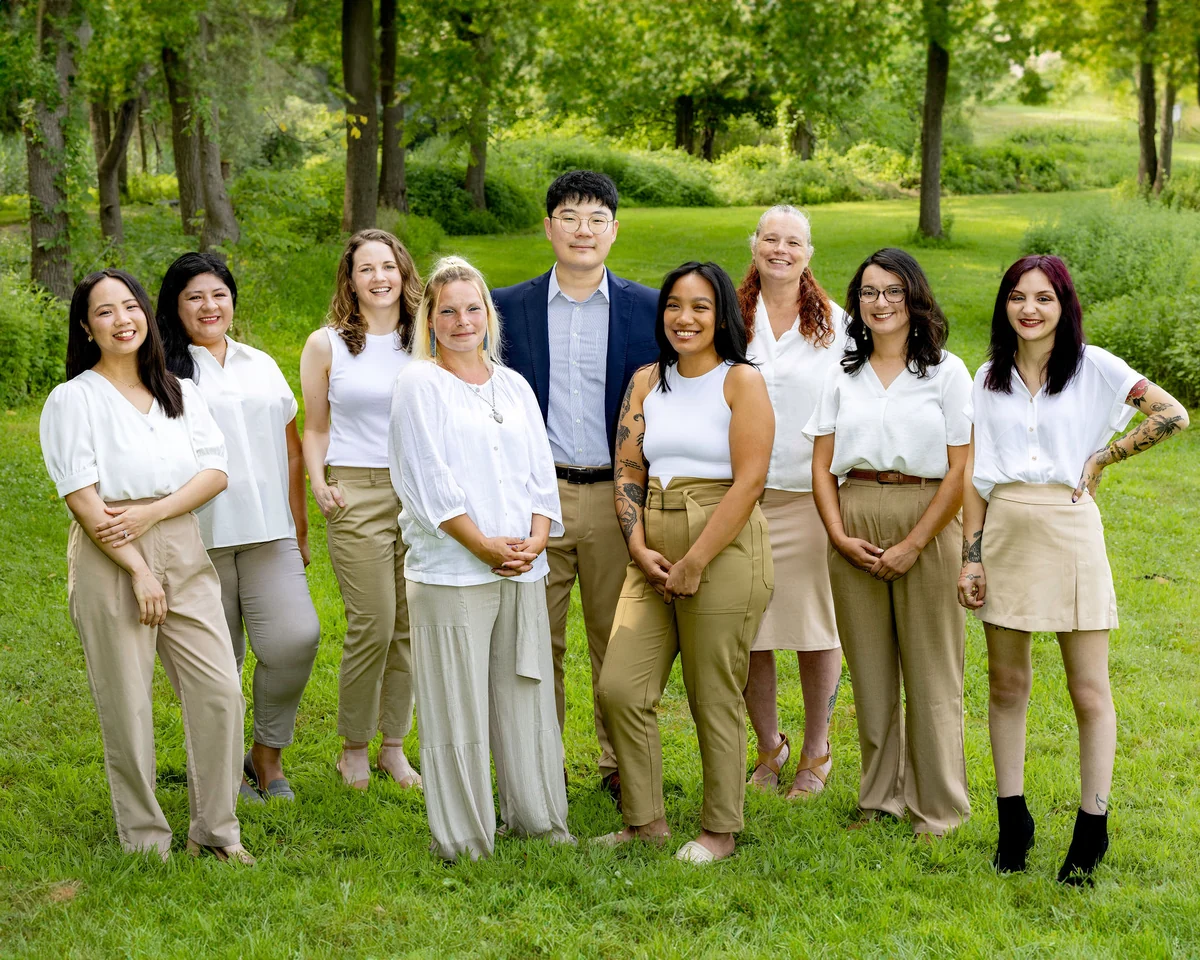 The Mill Plain Family Dental team together outdoors